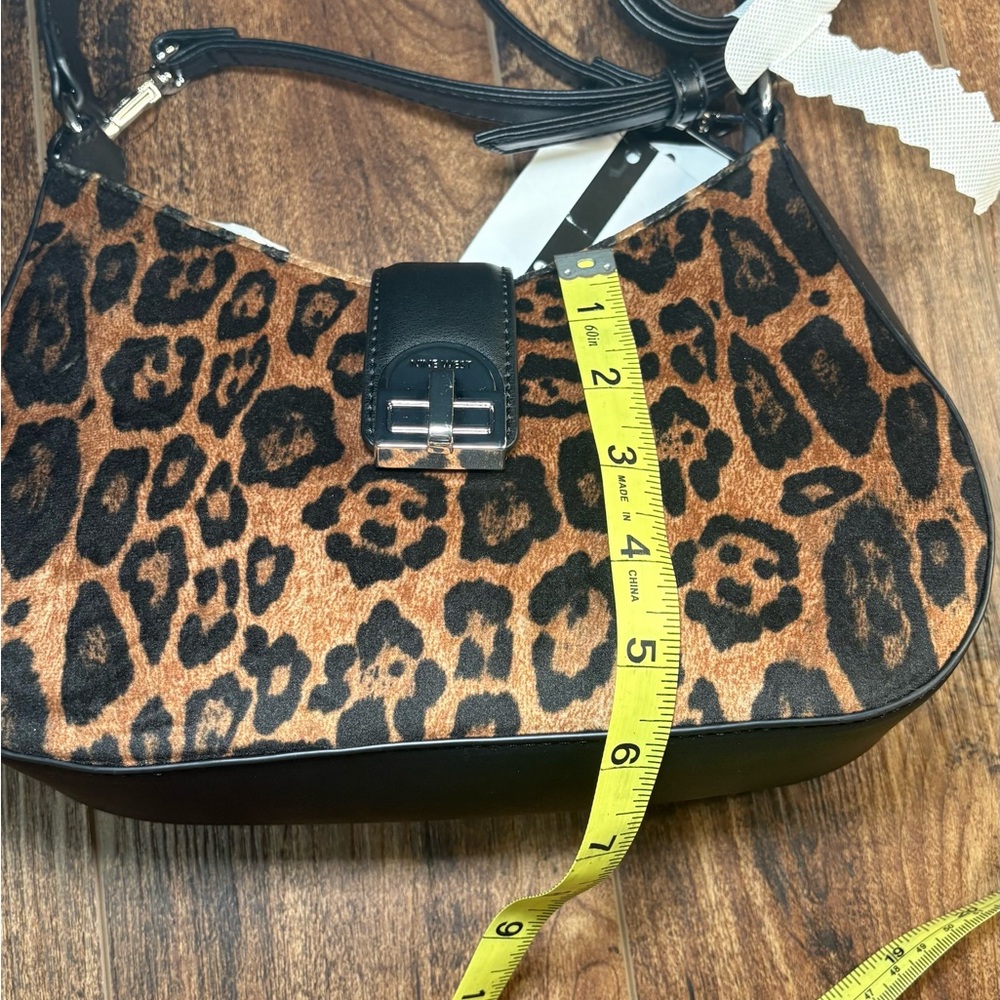 Nine West Black and Brown Animal Print Shoulder Bag - Picture 9 of 9